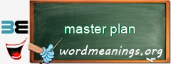WordMeaning blackboard for master plan